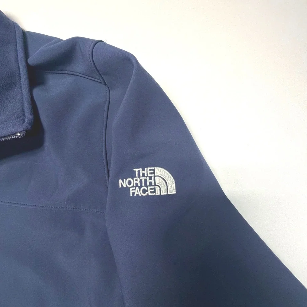 The North Face Men's Softshell Jacket L Navy‎ Fleece Lined Zip Pockets